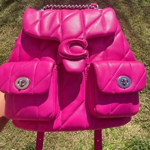 RARE Coach Tabby Backpack in dragonfruit